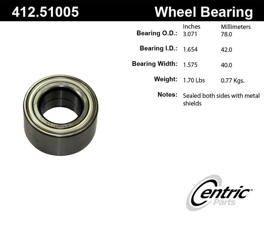Centric Premium Ball Bearing - Front