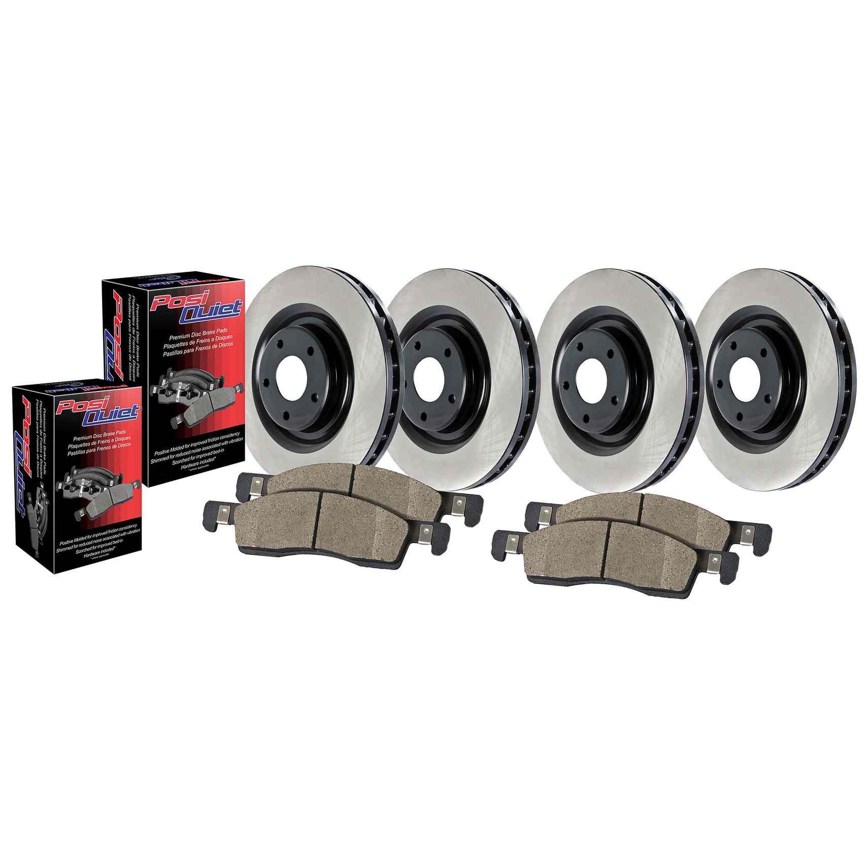 Centric OE Coated Front & Rear Brake Kit (4 Wheel)