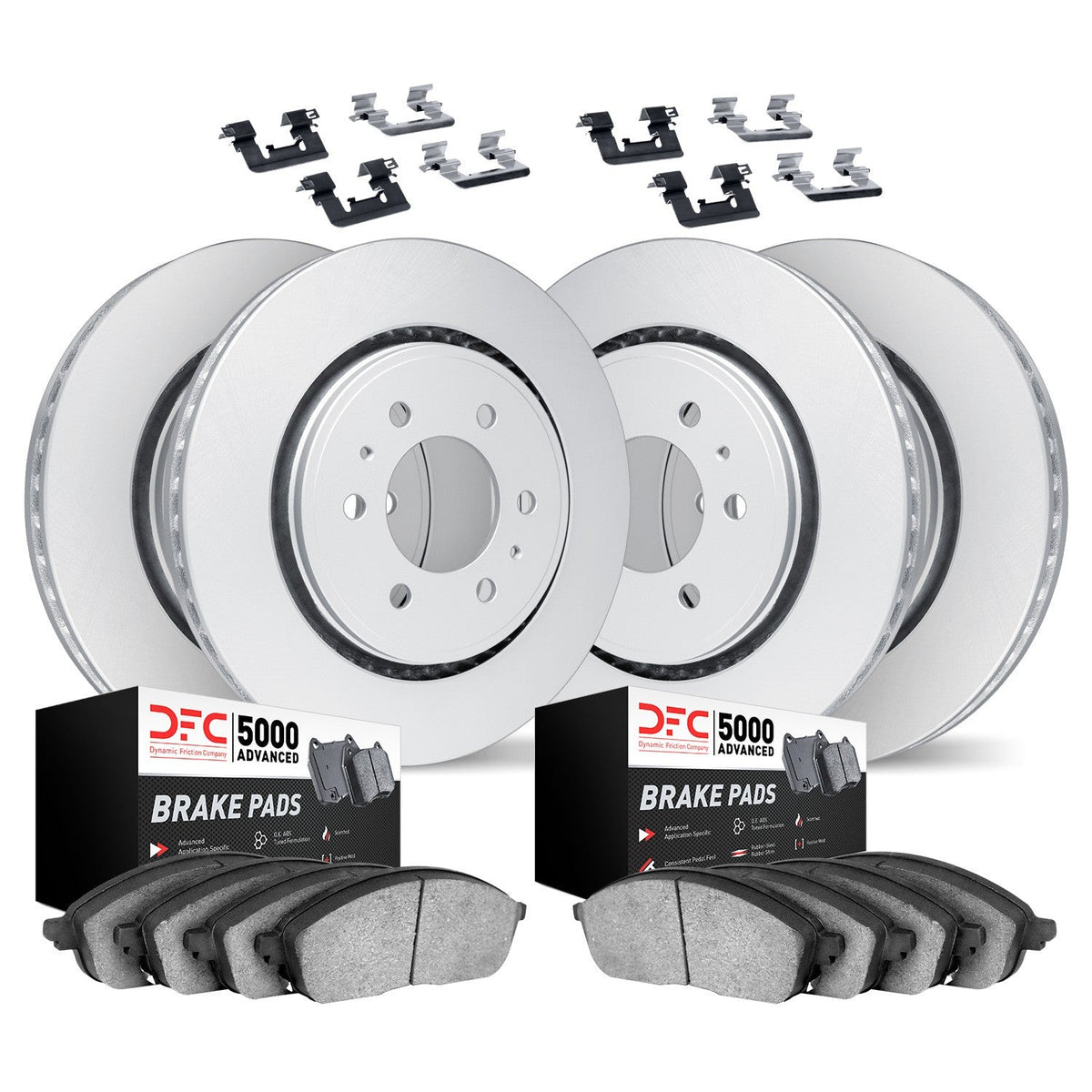 DFC 00-06 Cadillac Escalade EXT Front & Rear Geospec Rotors with 5000 Advanced Brake Pads w/Hardware