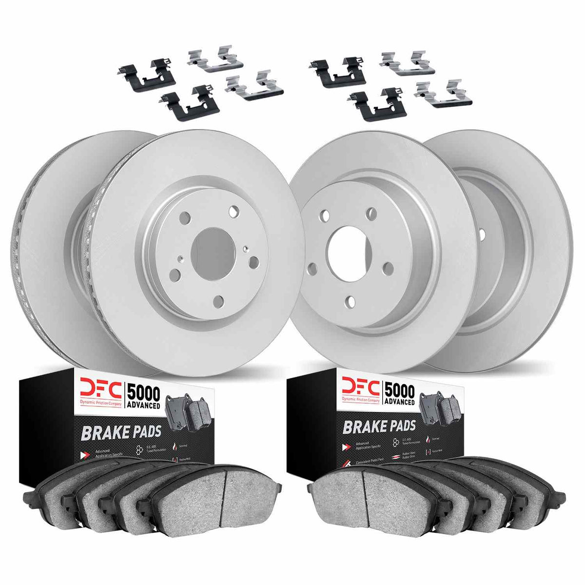 DFC 20-25 Mazda CX-30 Front & Rear Geospec Rotors with 5000 Advanced Brake Pads w/Hardware
