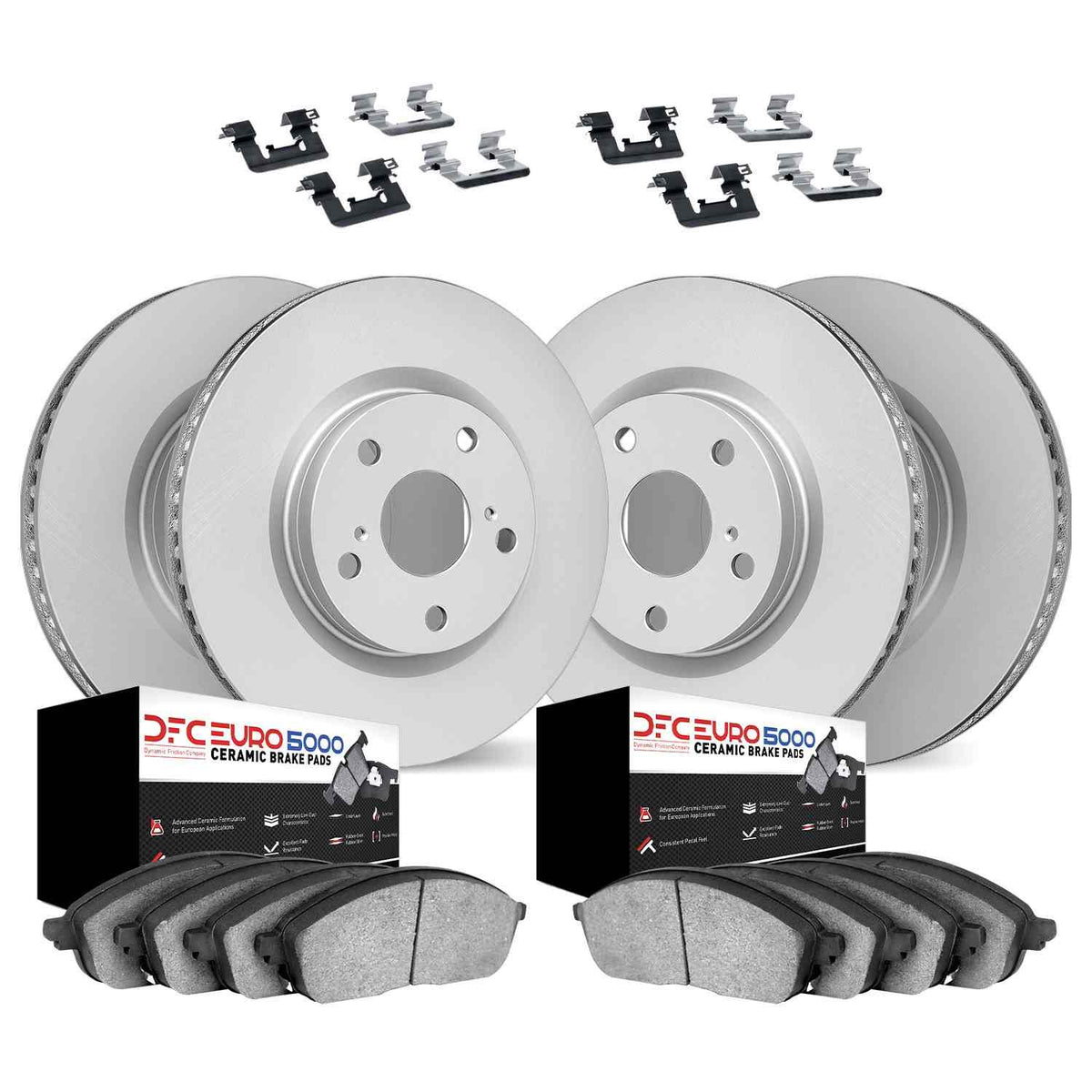 DFC 19-25 BMW X5 Front & Rear Geospec Rotors with Euro 5000 Ceramic Brake Pads w/Hardware