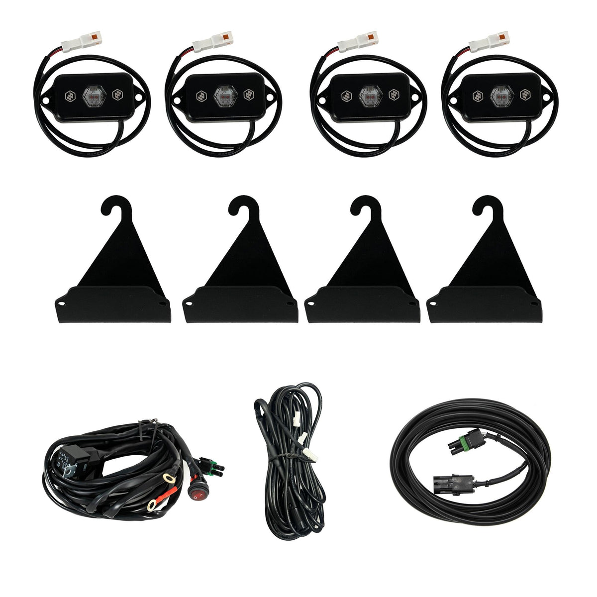 Baja Designs 05-24 Toyota Tacoma / 07-24 Toyota Tundra Bed Rail Cargo Light Kit - Red