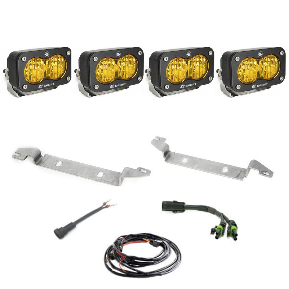 Baja Designs 2023+ Toyota Sequoia S2 Sport Fog Pocket Kit - Baja Amber