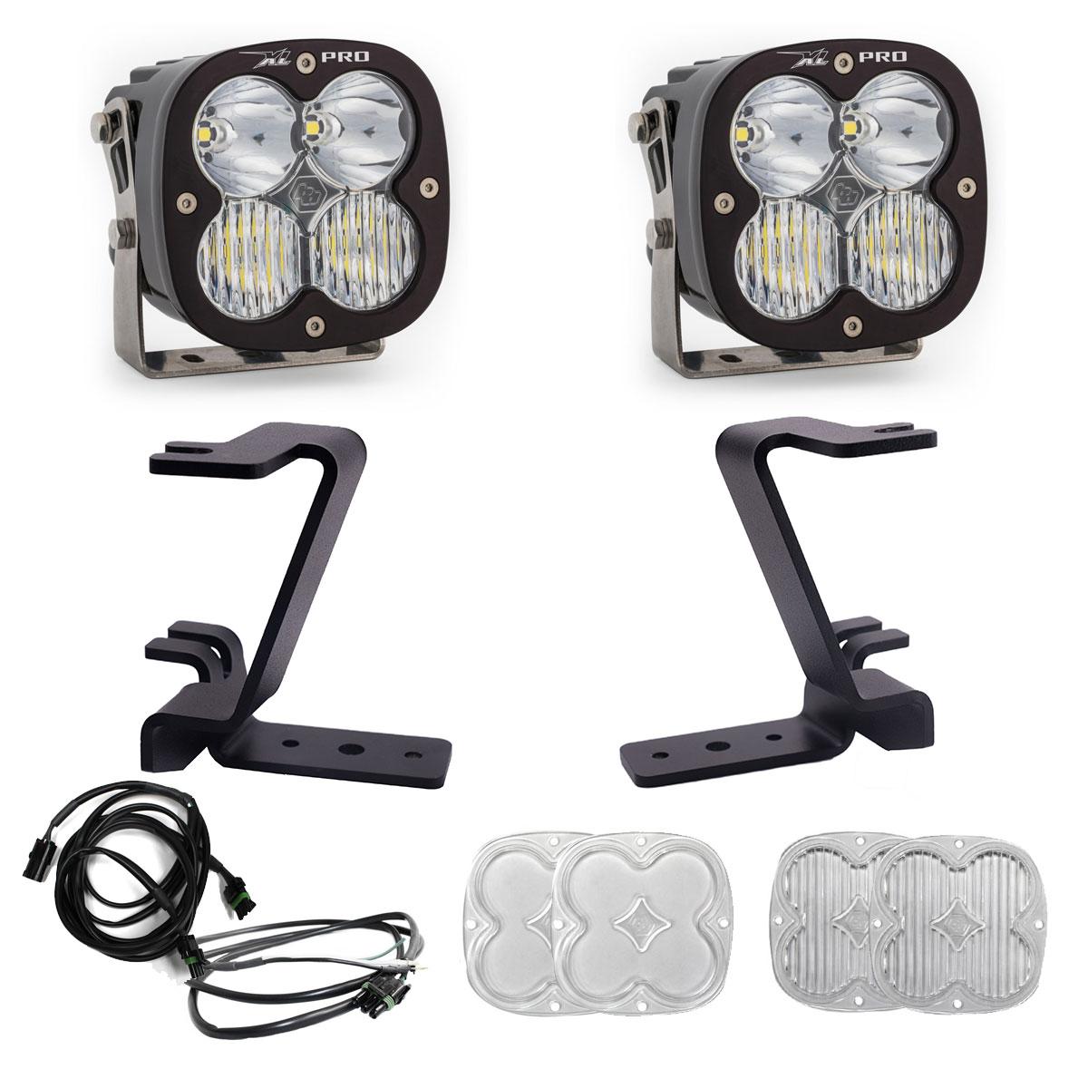 Baja Designs 2023+ Ford F-250/350 Super Duty XL Pro A-Pillar LED light Kit w/ Upfitter Harness