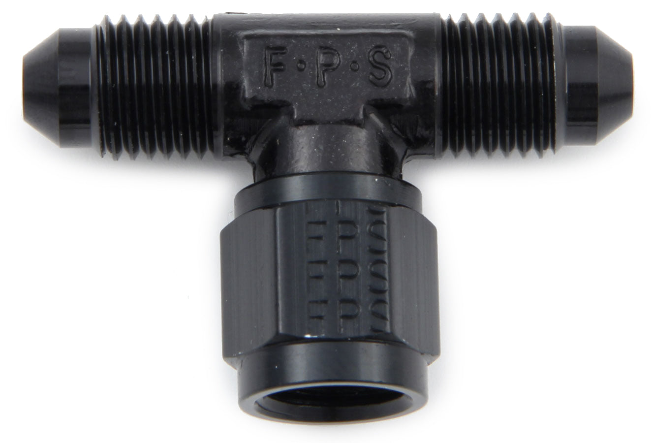 Fragola -8AN T Female Swivel On Side - Black