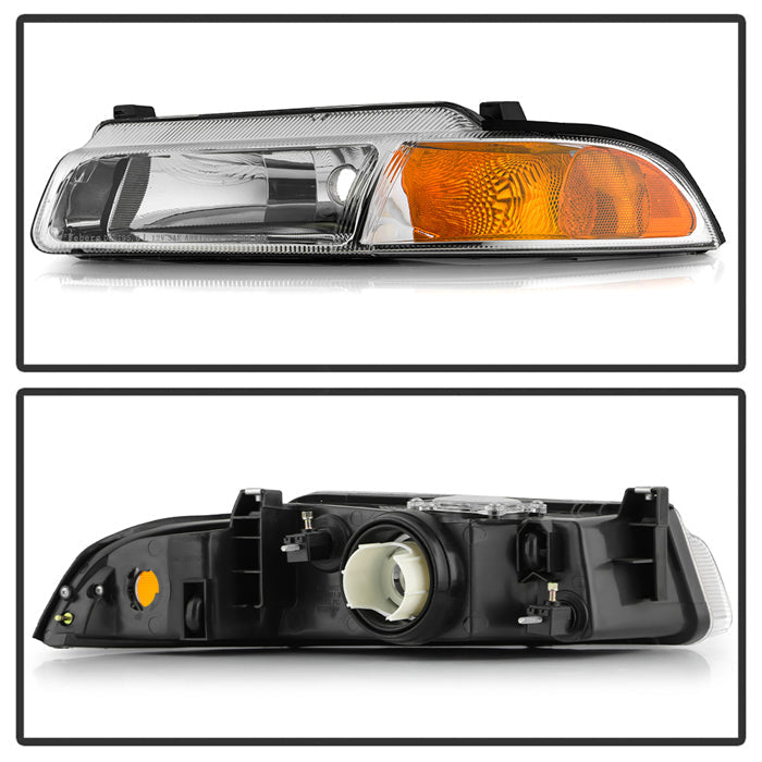 Spyder 95-00 Dodge Stratus OEM Style headlights - Set - Chrome (HD-JH-DSTR95-AM-C)
