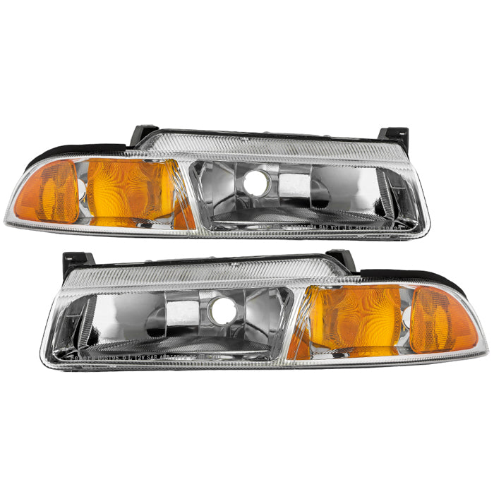 Spyder 95-00 Dodge Stratus OEM Style headlights - Set - Chrome (HD-JH-DSTR95-AM-C)