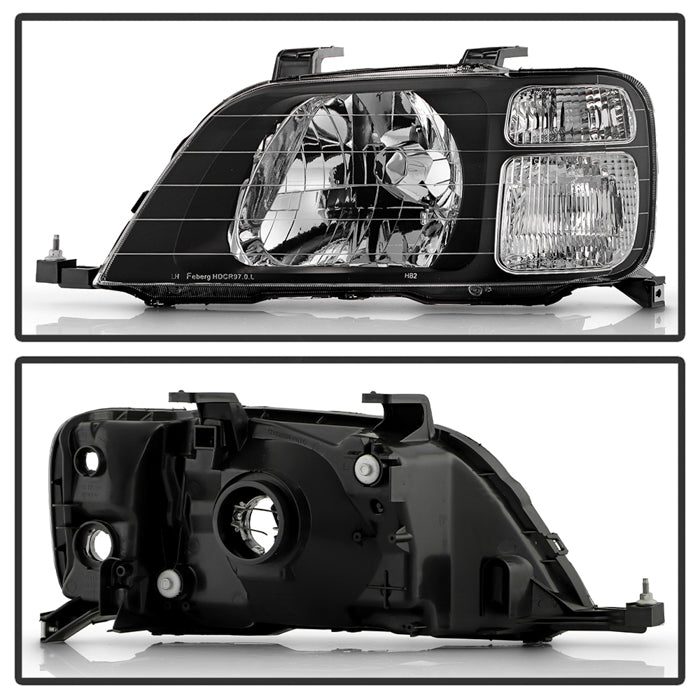 Spyder 97-01 Honda CR-V Halogen OEM Style Headlight - Set - Black (HD-JH-HCRV97-BK)