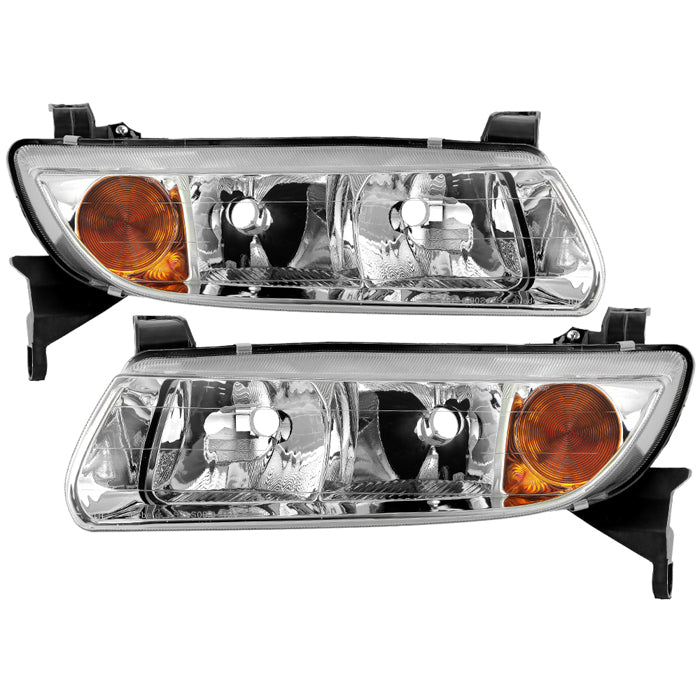 Spyder 00-02 Saturn L Series OEM Style Headlights - Set - Chrome (HD-JH-SALS00-AM-C)