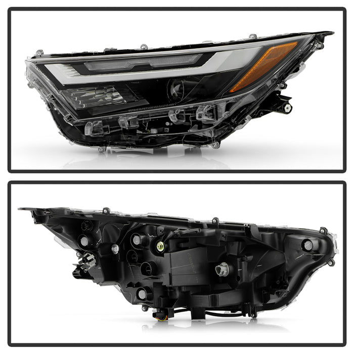 Spyder 22-24 Toyota RAV4 LED High Low Beam w/Halogen Bulb Headlight- Left(HD-JH-TRAV422-LED-OE-L)