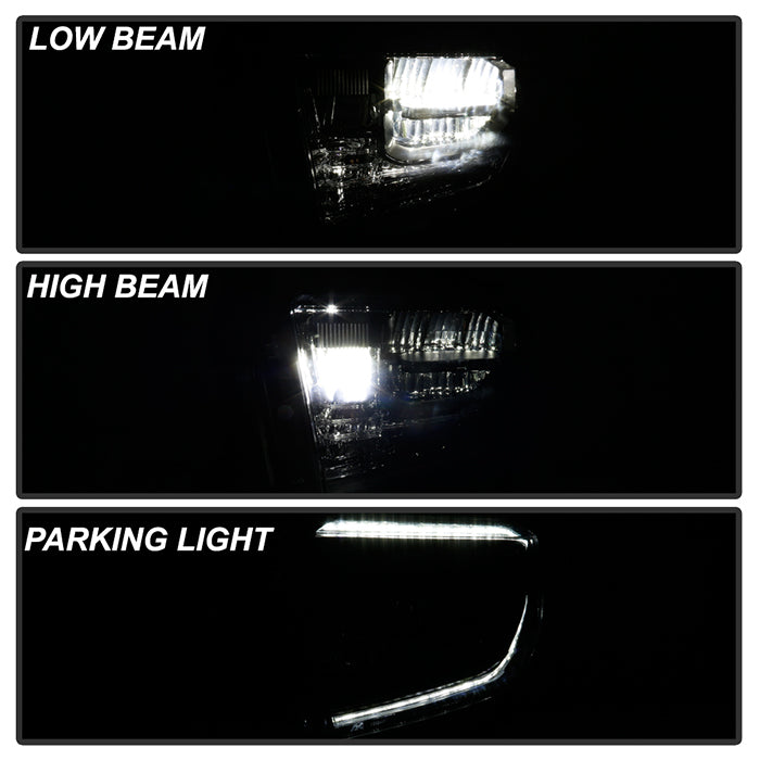 xTune 14-21 Toyota Tundra (Excl. SR/SR5/TRD) Full LED Headlights - Black (HD-JH-TTU14-LED-BK)
