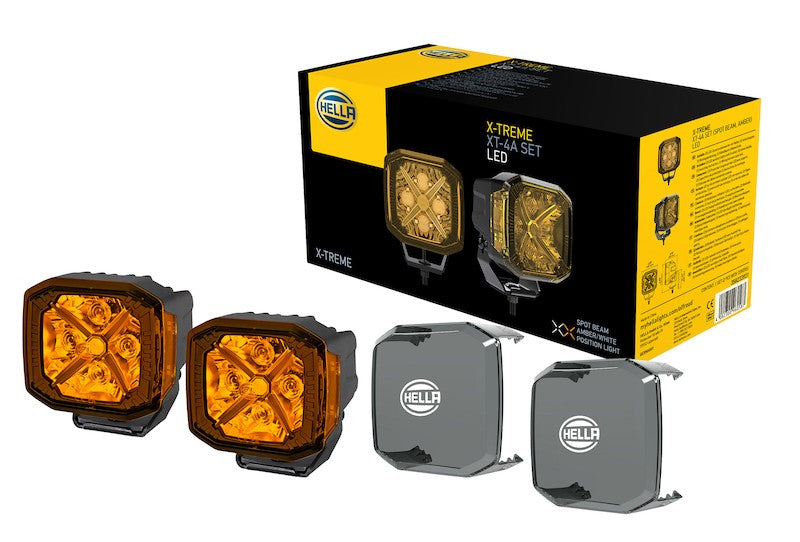 Hella Universal Lighting Auxiliary Lamps X-TREME Spotlight XT-4A Amber