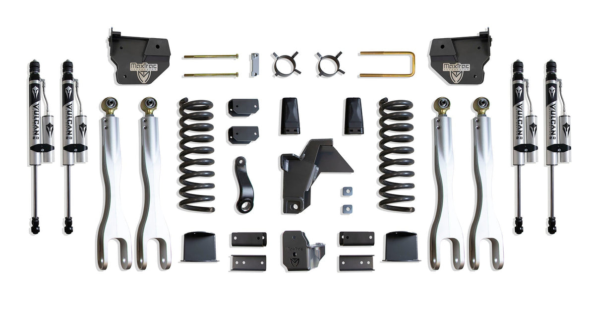 19-24 RAM 2500 4WD Diesel W/ Factory Rear Air 8in Lift Kit W/ 4-Links Vulcan Reservoirs Shocks