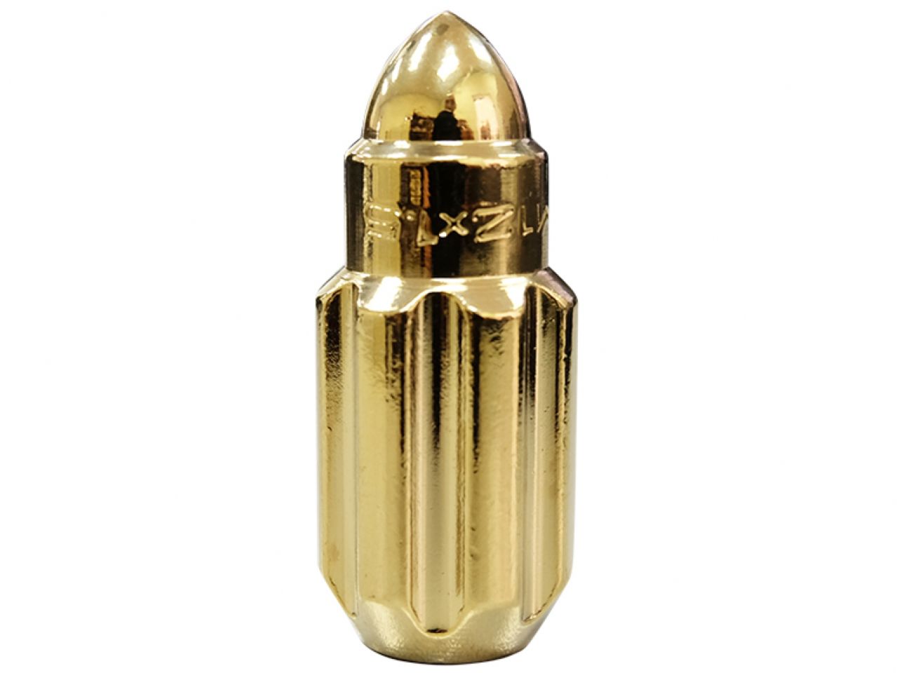NRG 500 Series M12 X 1.25 Bullet Shape Steel Lug Nut Set - 21 Pc w/Lock Key - Chrome Gold