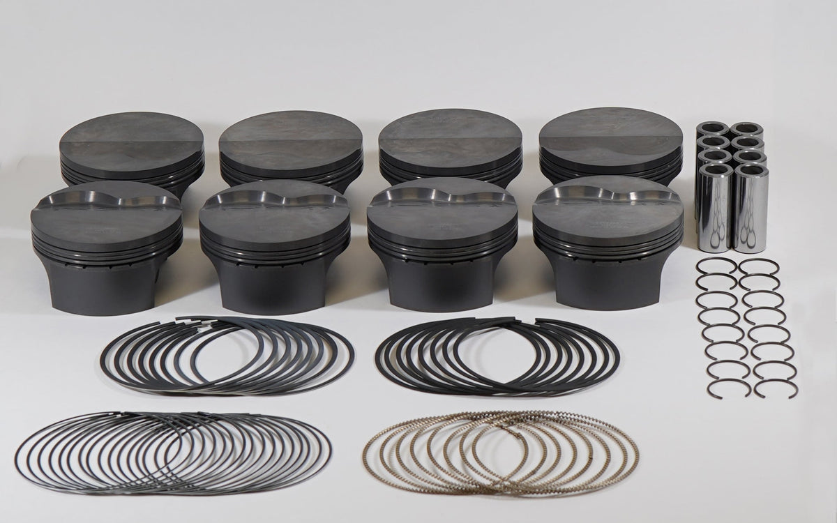 Mahle MS Piston Set GM LSX 378cid 4.075x1.304CH 3.622 Stk 6.125 Rod .927 Pin -5.8cc Coated Set of 8