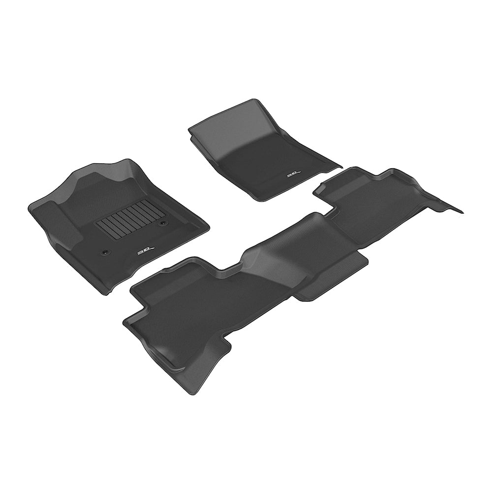 3D MAXpider 2015-2020 Chevrolet Tahoe Kagu 1st & 2nd & 3rd Row Floormats - Black