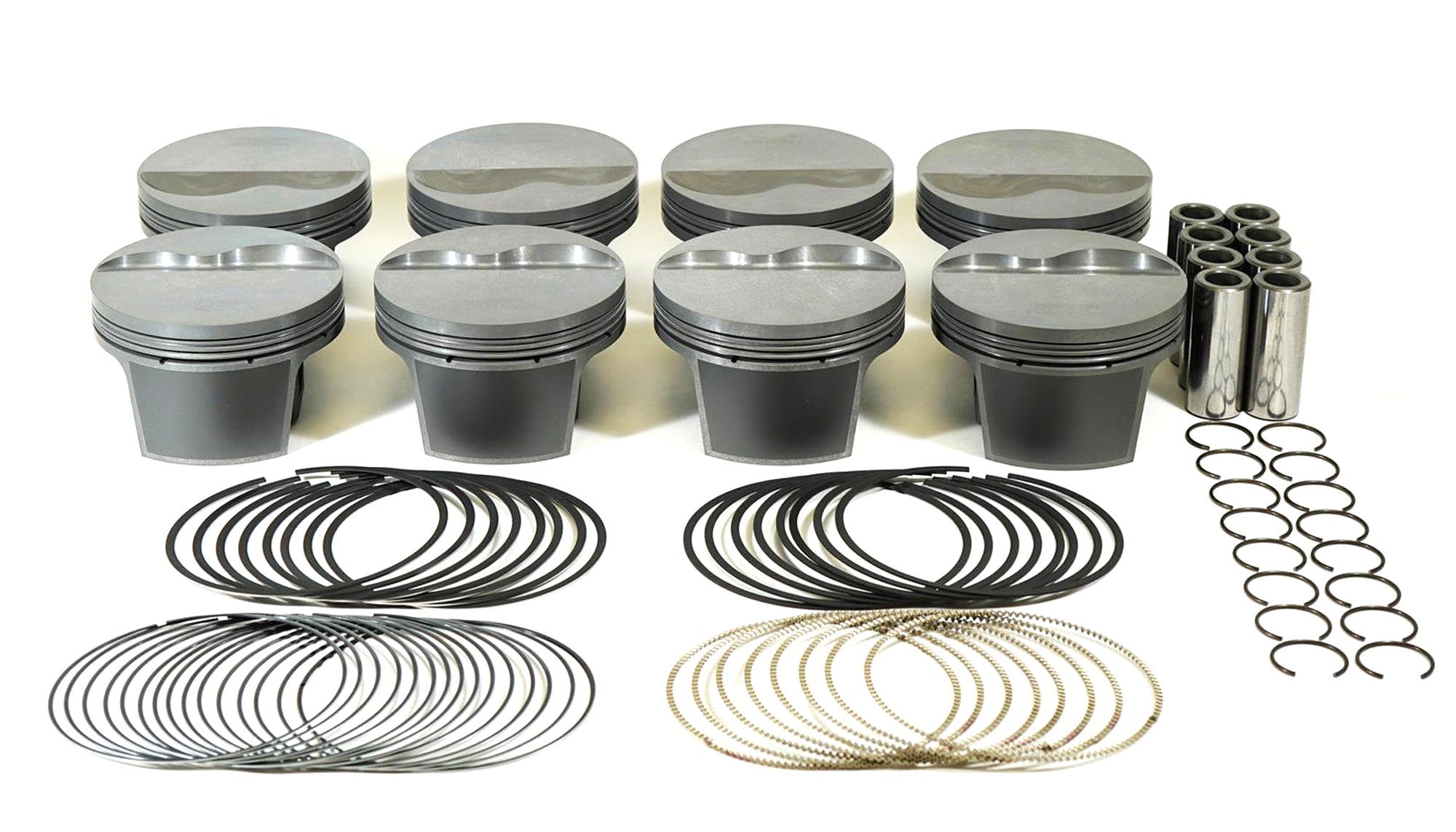 Mahle MS Piston Set GM LS 364ci 4.000in Bore 3.622in Stk 6.098in Rod .945 Pin -5.8cc Set of 8