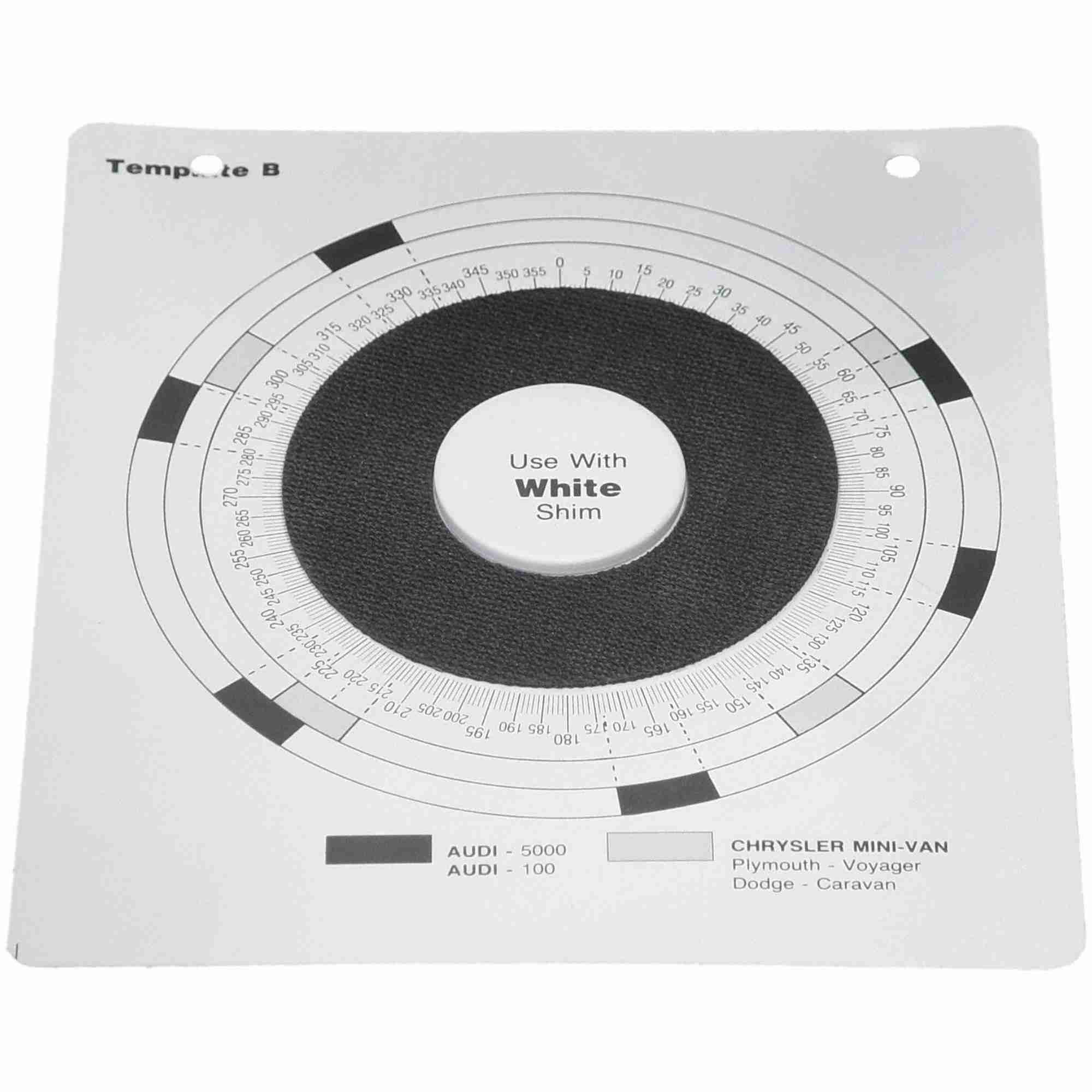 MOOG Indexing Plastic Templates B - Chrysler Mini Van / Audi Service Tool