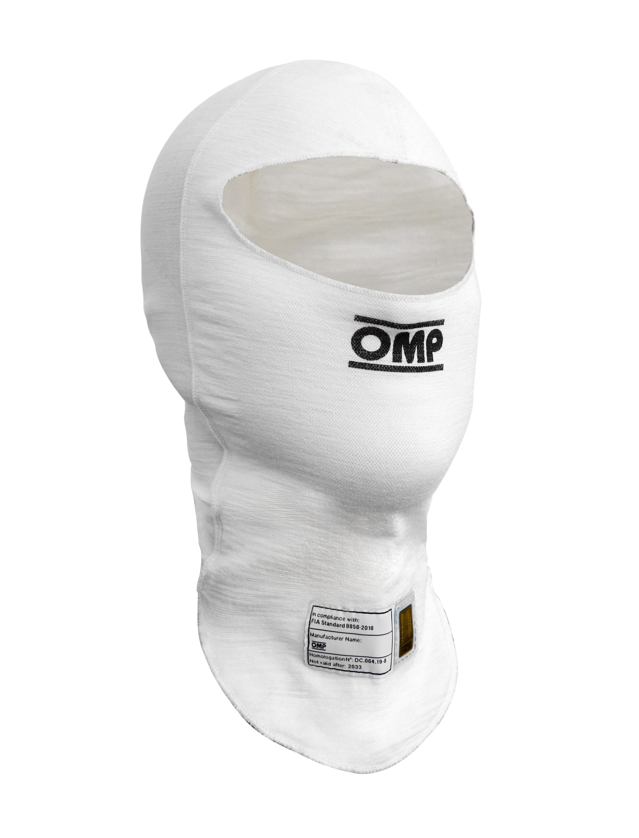 OMP Tecnica Evo Balaclava Fia 8856-2018 - White Sz Medium