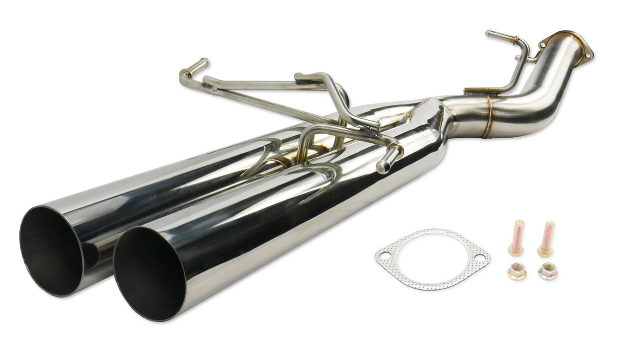 ISR Performance Series II - EP Dual Tip Blast Pipe Exhaust System - Resonated - 95-98 Nissan 240sx