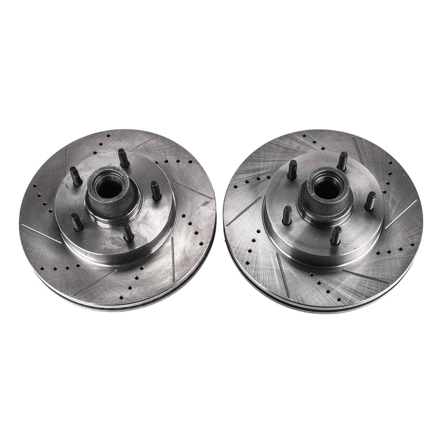 Power Stop 04-05 Ford E-150 Club Wagon Front Drilled & Slotted Rotor - Pair