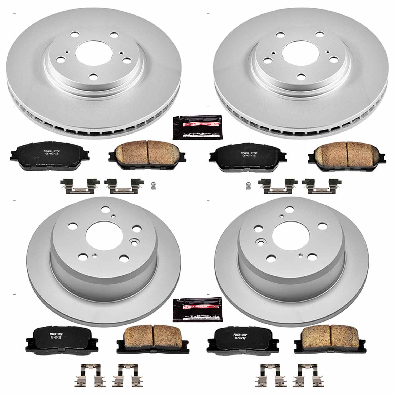 Power Stop 04-06 Lexus ES330 Front & Rear Z17 Evolution Geomet Coated Brake Kit