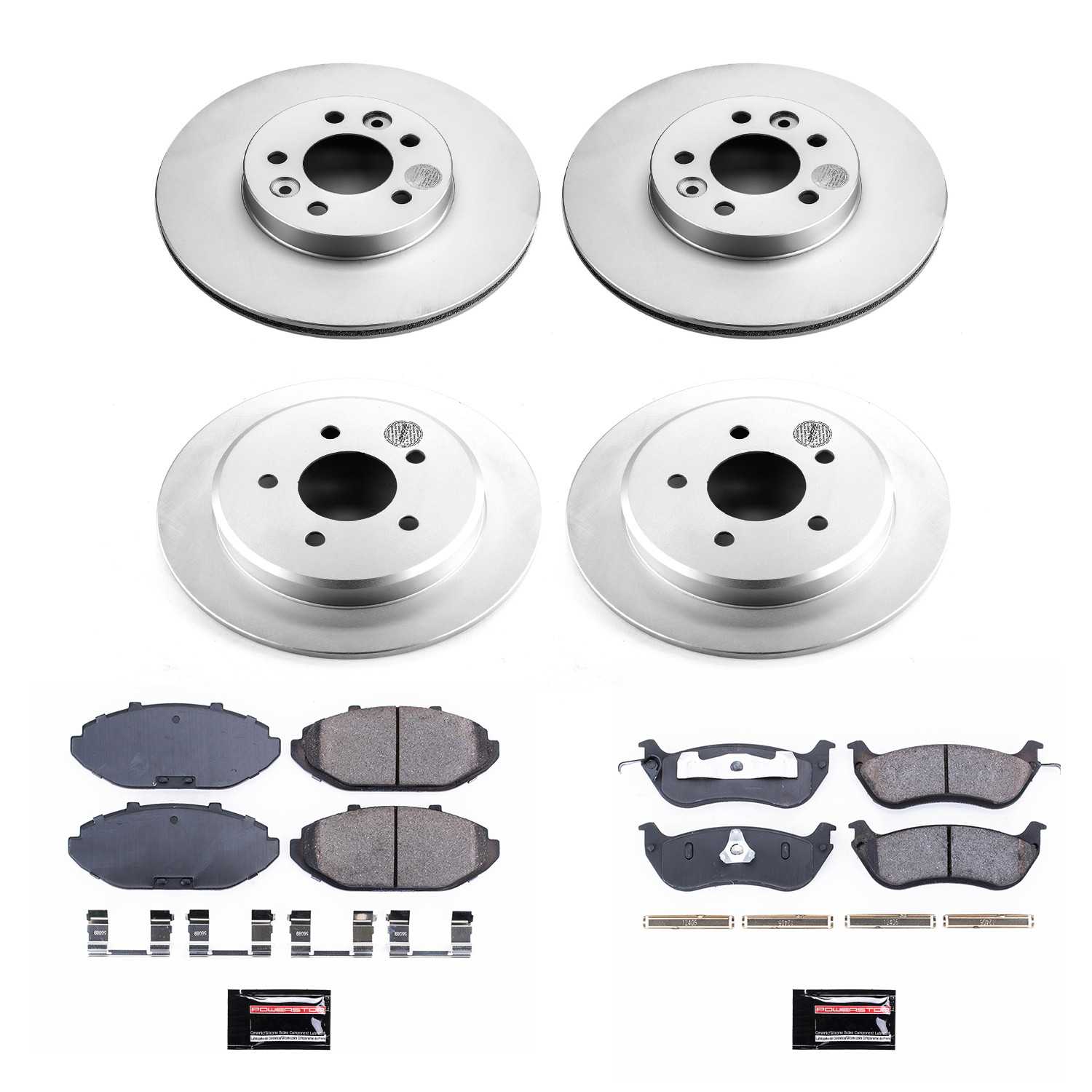 Power Stop 98-02 Ford Crown Victoria Front & Rear Z17 Evolution Geomet Coated Brake Kit