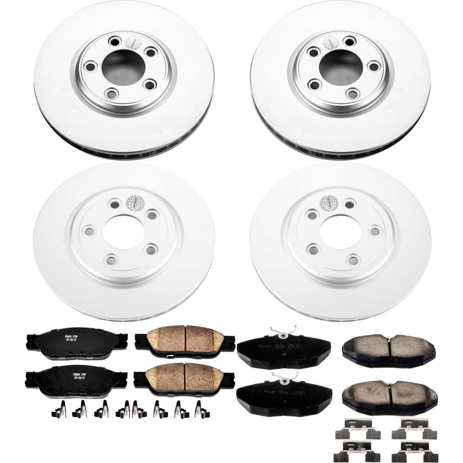 Power Stop 03-04 Jaguar S-Type Front & Rear Z17 Evolution Geomet Coated Brake Kit