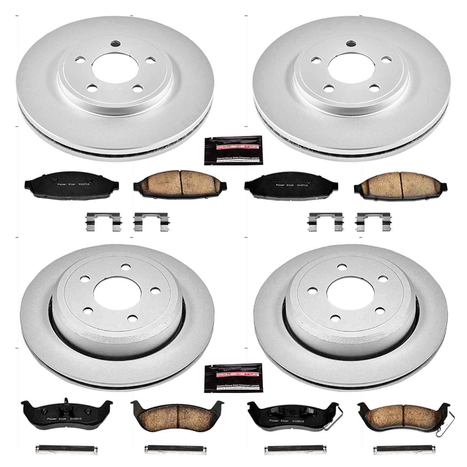 Power Stop 03-11 Ford Crown Victoria Front & Rear Z17 Evolution Geomet Coated Brake Kit