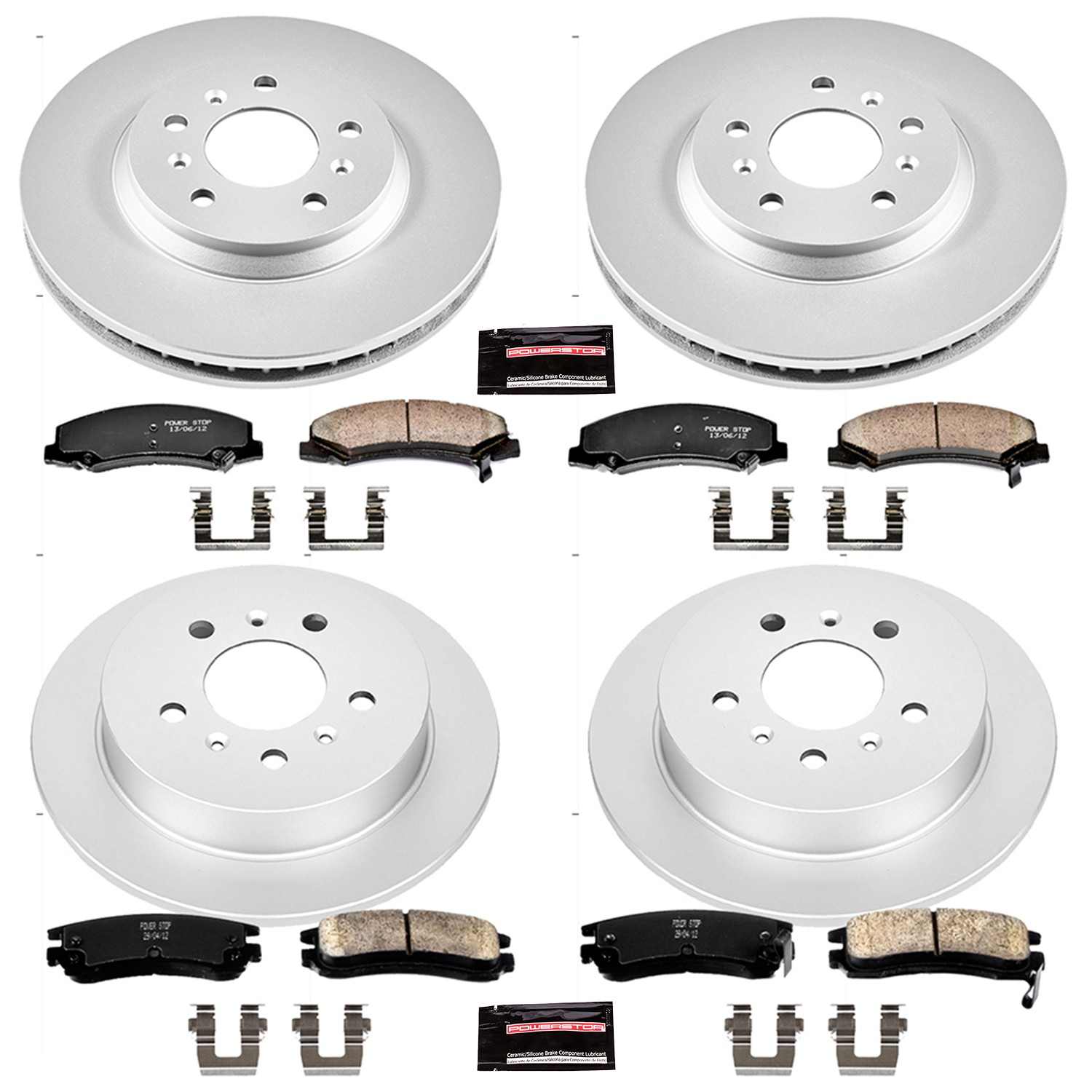 Power Stop 06-10 Chevrolet Impala Front & Rear Z17 Evolution Geomet Coated Brake Kit