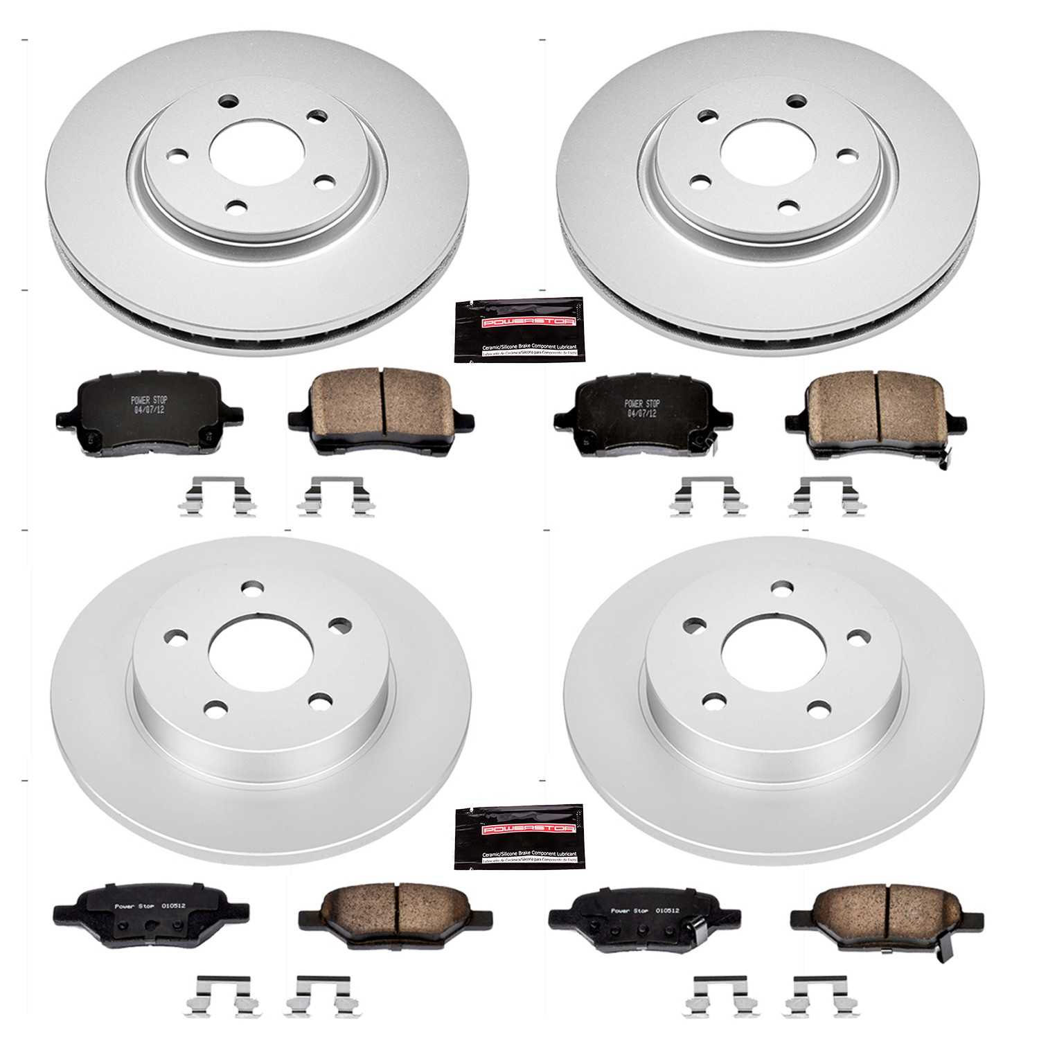 Power Stop 05-06 Chevrolet Cobalt Front & Rear Z17 Evolution Geomet Coated Brake Kit