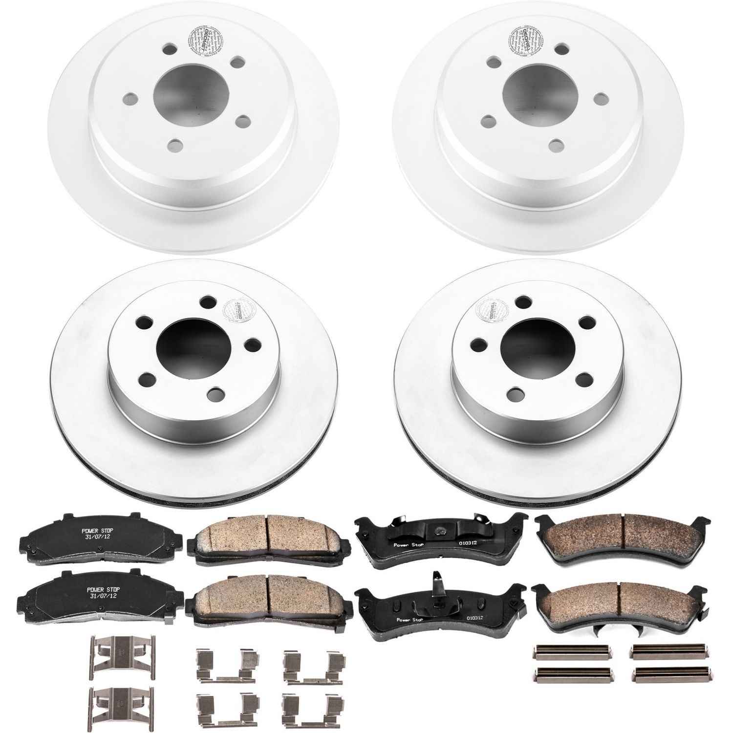 Power Stop 95-01 Ford Explorer Front & Rear Z17 Evolution Geomet Coated Brake Kit
