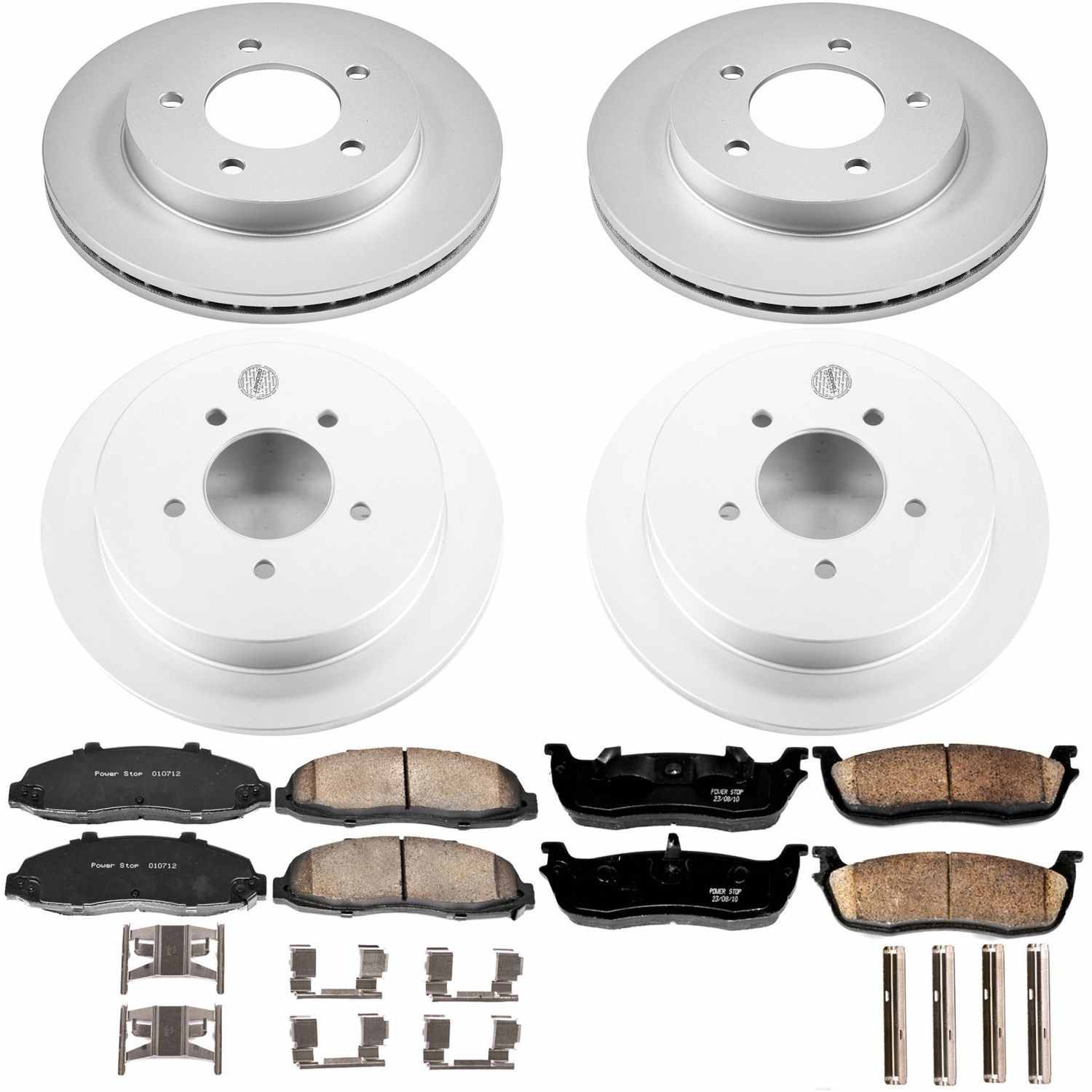 Power Stop 99-00 Ford F-150 Front & Rear Z17 Evolution Geomet Coated Brake Kit