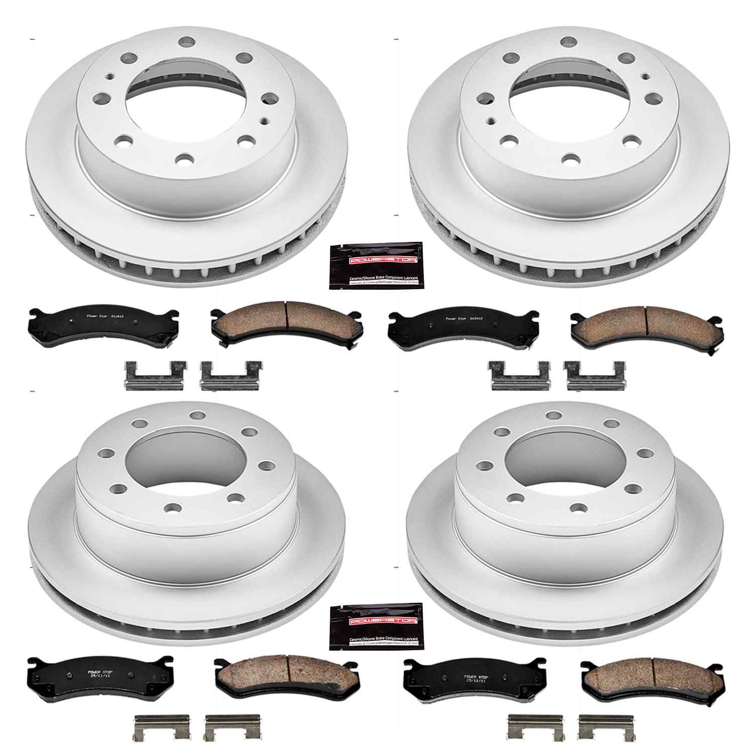 Power Stop 02-06 Chevrolet Avalanche 2500 Front & Rear Z17 Evolution Geomet Coated Brake Kit