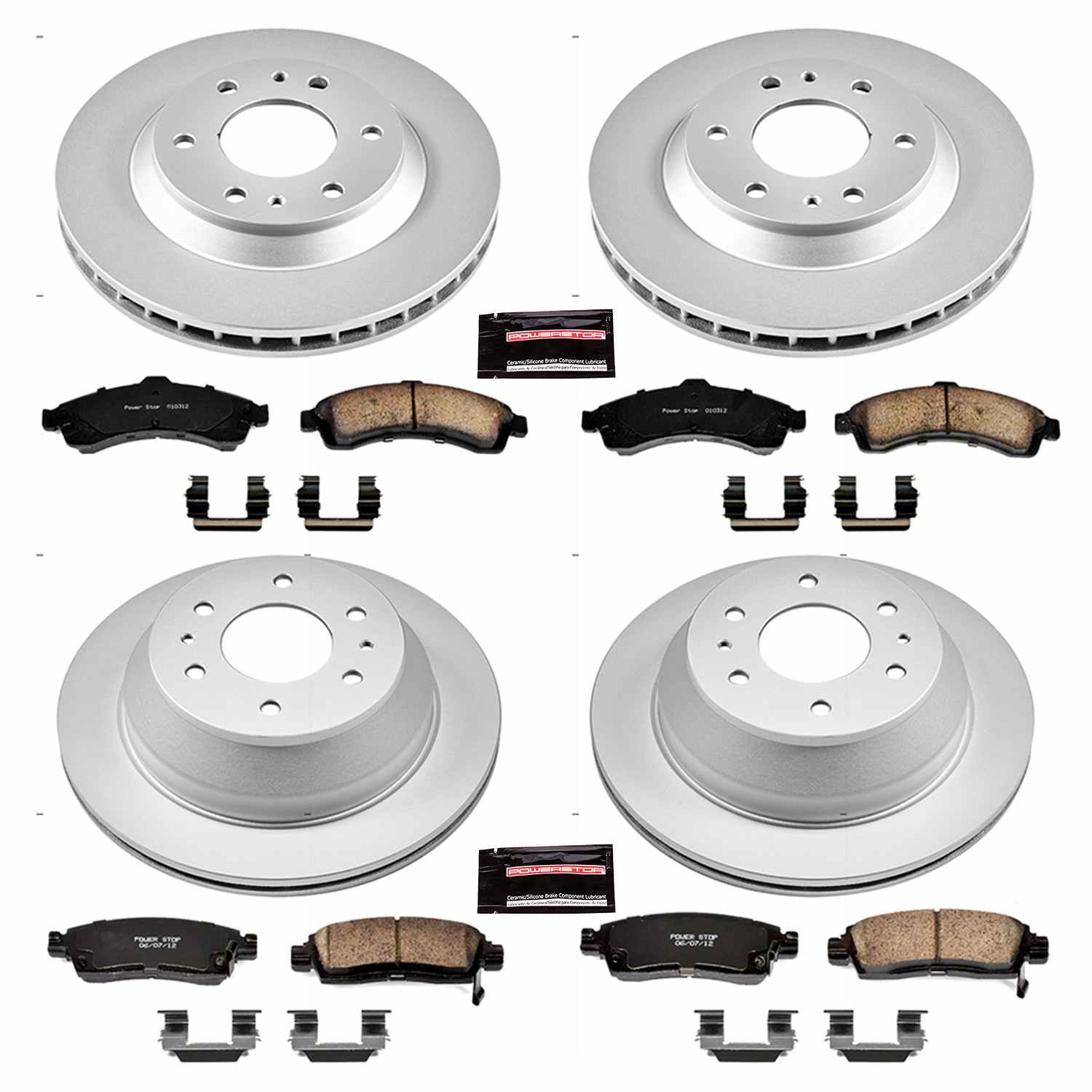 Power Stop 04-05 Buick Rainier Front & Rear Z17 Evolution Geomet Coated Brake Kit