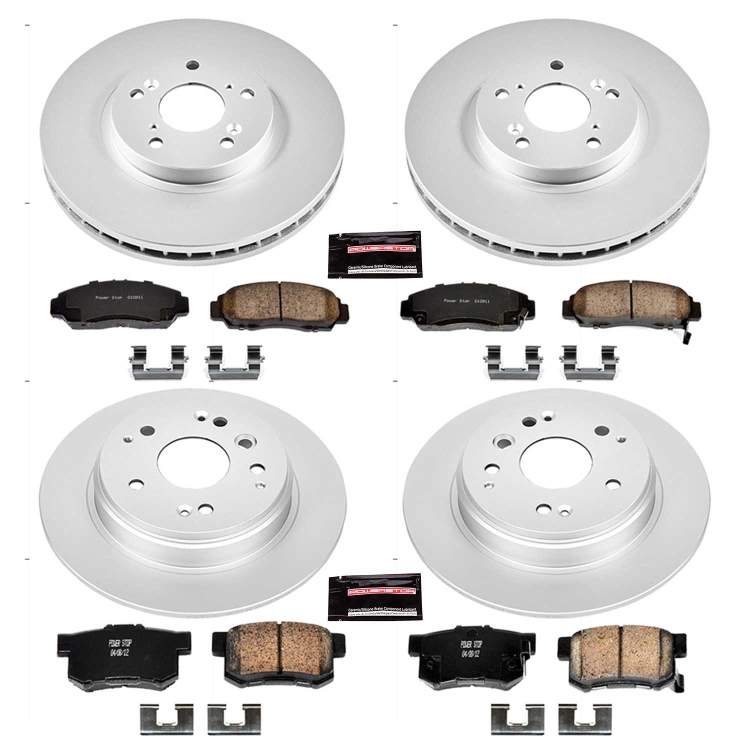 Power Stop 04-08 Acura TL Front & Rear Z17 Evolution Geomet Coated Brake Kit