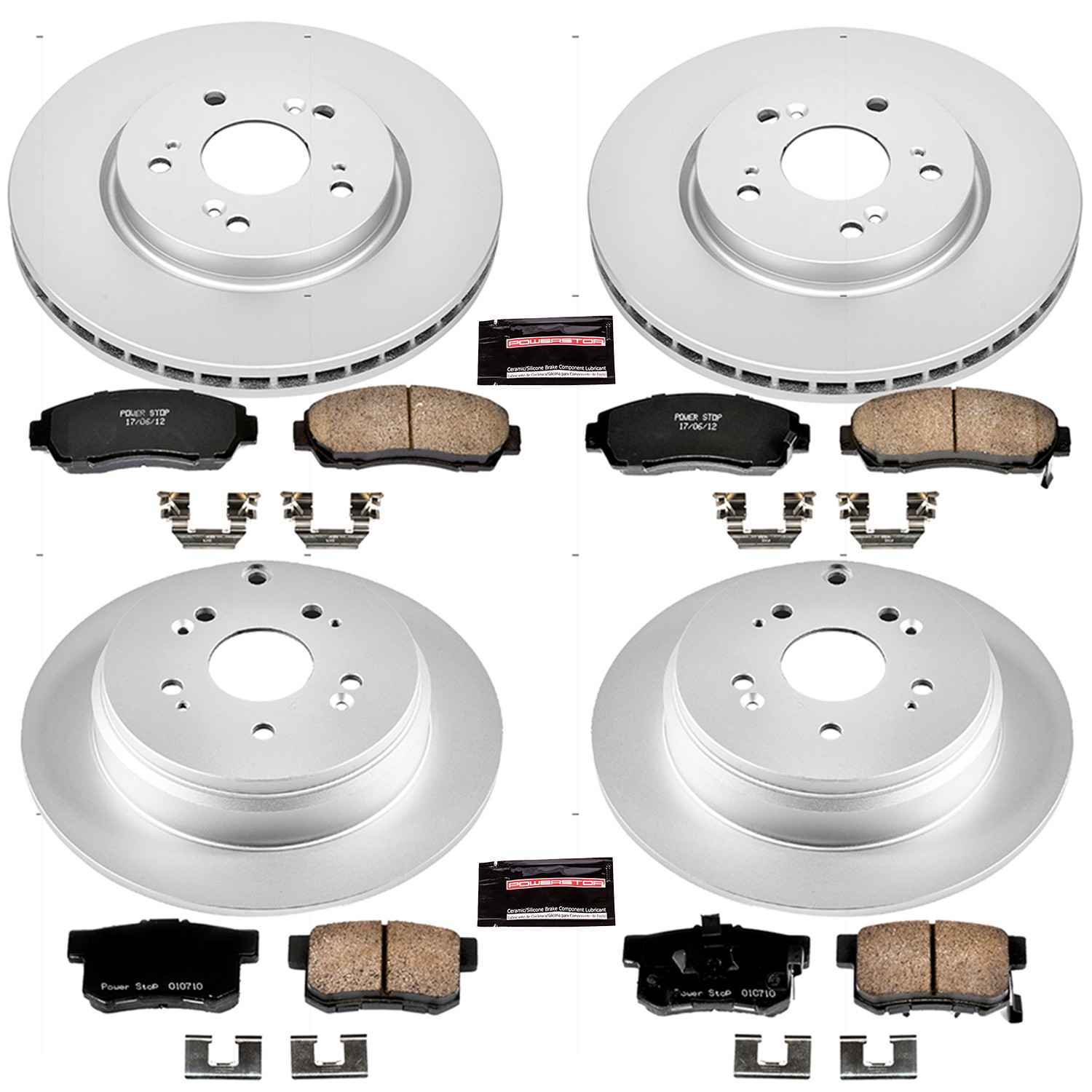 Power Stop 10-12 Acura RDX Front & Rear Z17 Evolution Geomet Coated Brake Kit