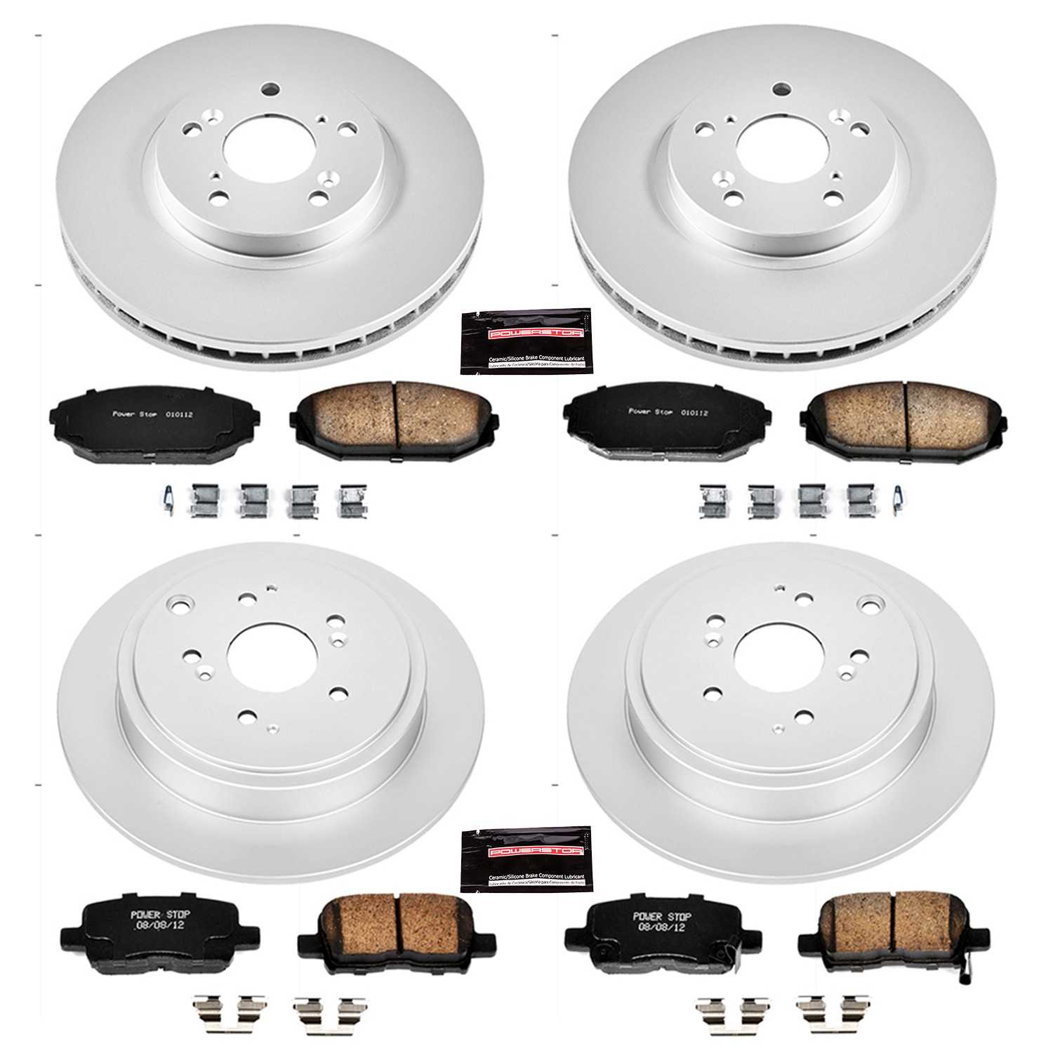 Power Stop 01-02 Acura MDX Front & Rear Z17 Evolution Geomet Coated Brake Kit