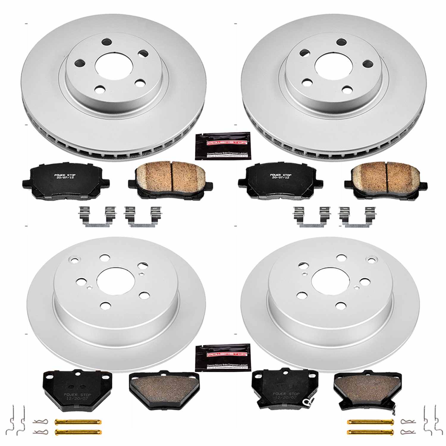 Power Stop 03-06 Pontiac Vibe Front & Rear Z17 Evolution Geomet Coated Brake Kit