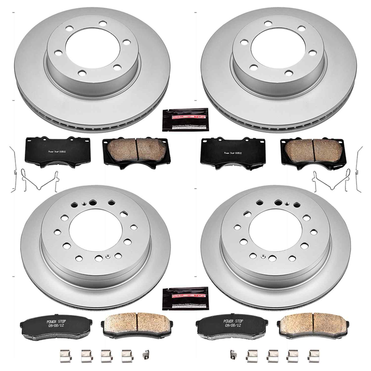 Power Stop 01-07 Toyota Sequoia Front & Rear Z17 Evolution Geomet Coated Brake Kit