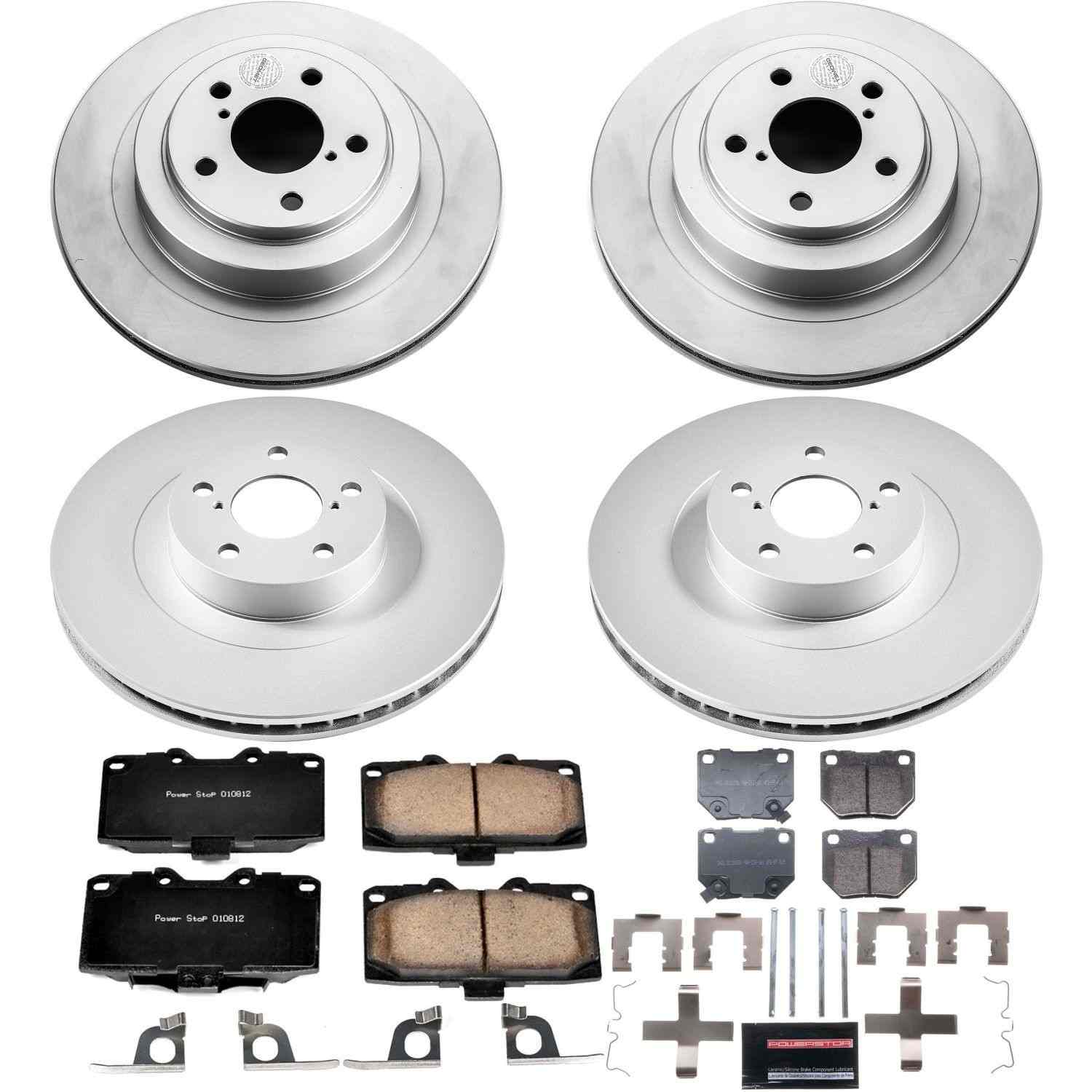 Power Stop 06-07 Subaru Impreza Front & Rear Z17 Evolution Geomet Coated Brake Kit