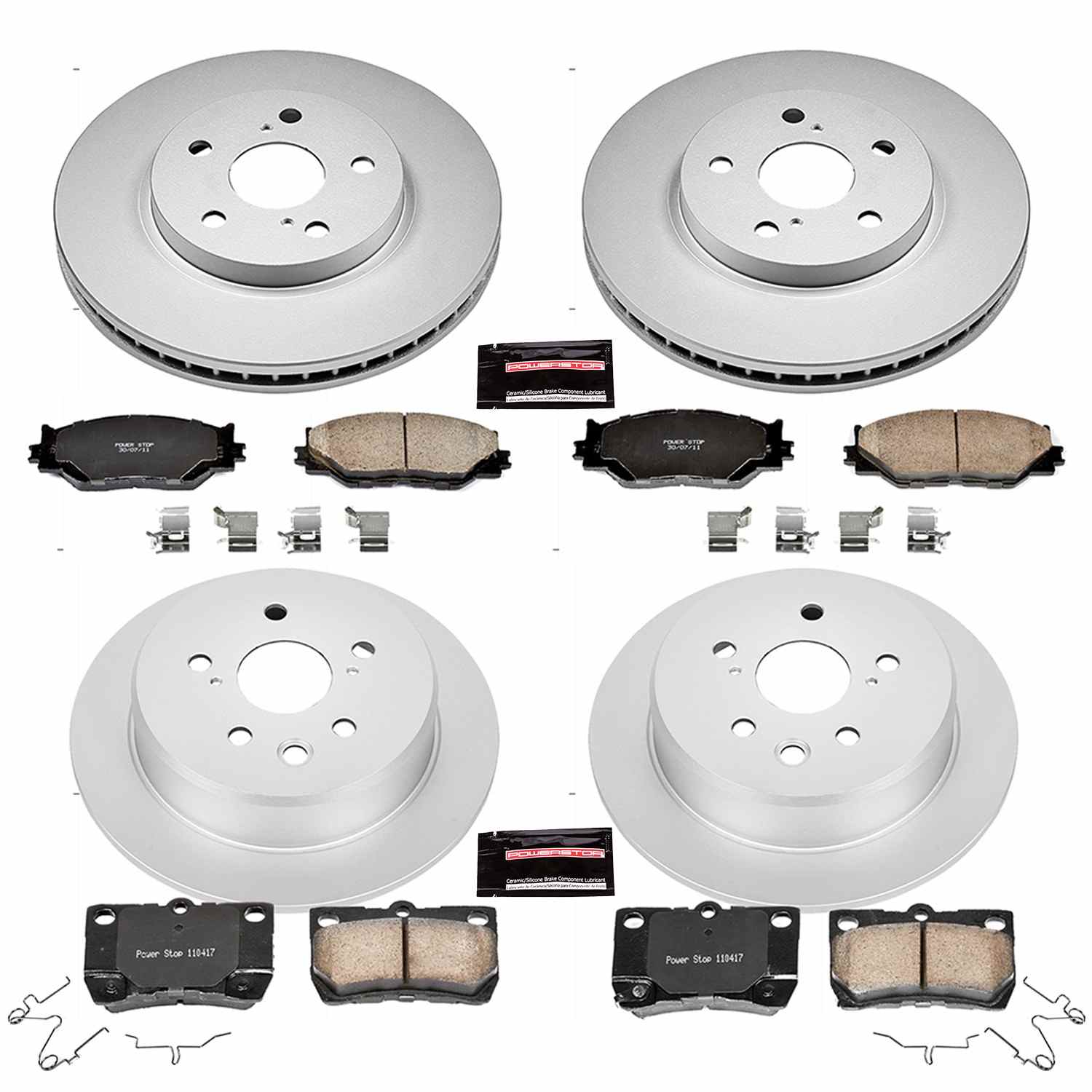 Power Stop 06-13 Lexus IS250 Front & Rear Z17 Evolution Geomet Coated Brake Kit