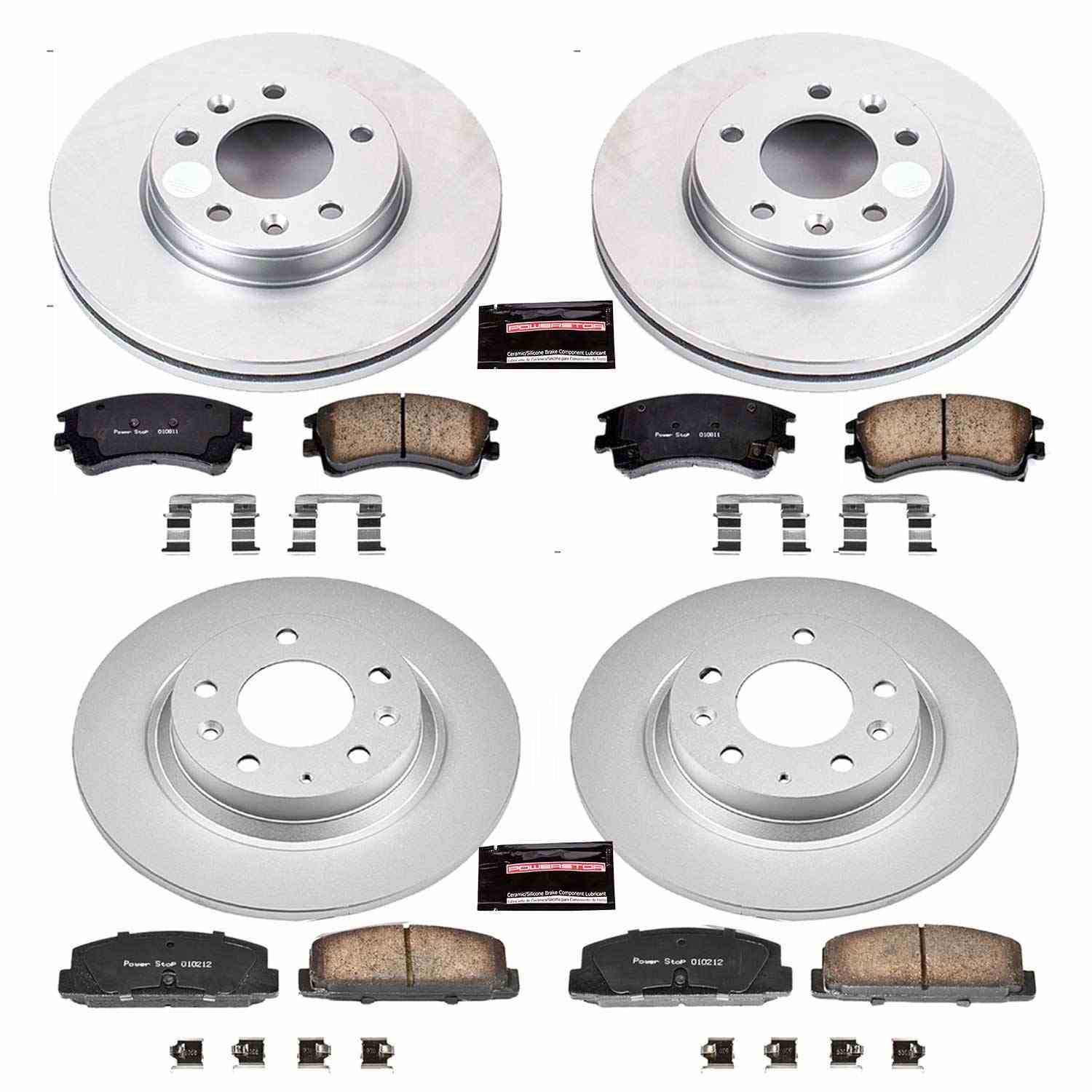 Power Stop 03-05 Mazda 6 Front & Rear Z17 Evolution Geomet Coated Brake Kit