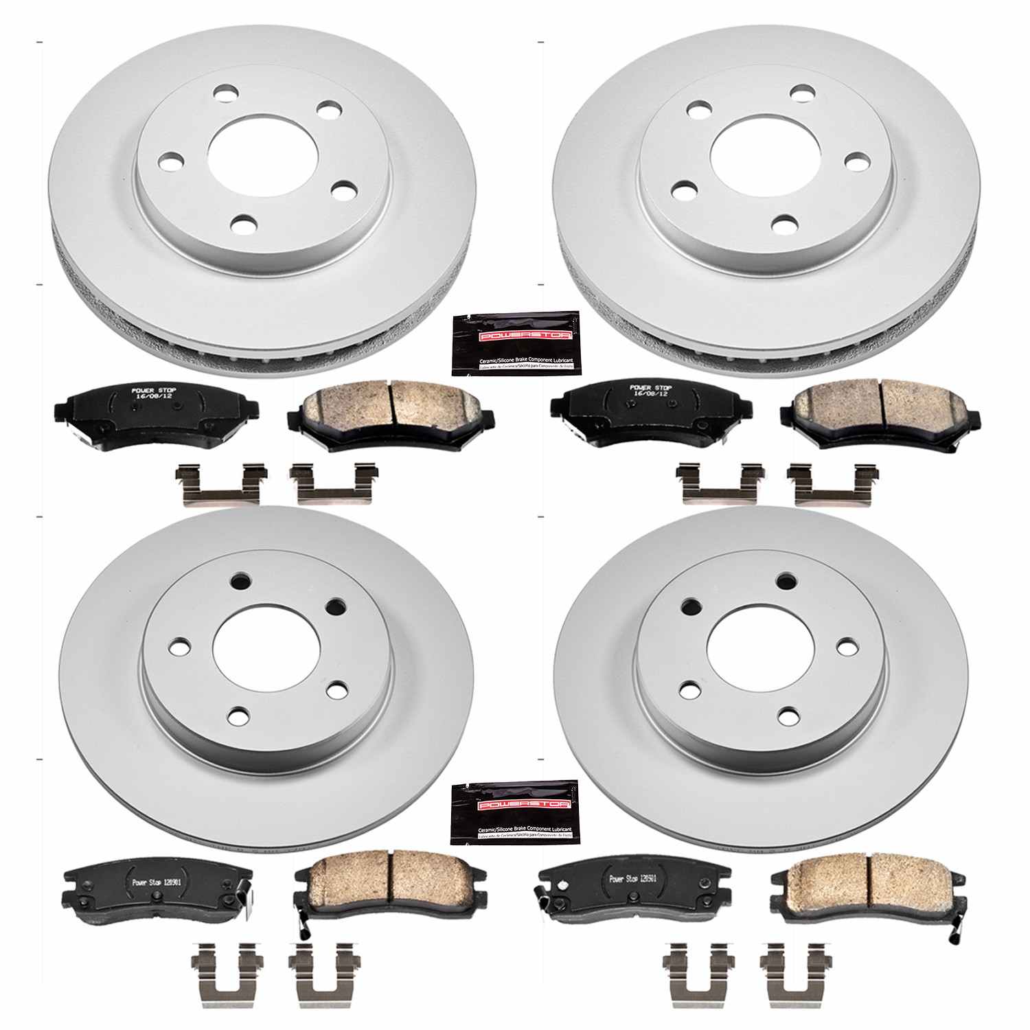 Power Stop 00-05 Buick LeSabre Front & Rear Z17 Evolution Geomet Coated Brake Kit