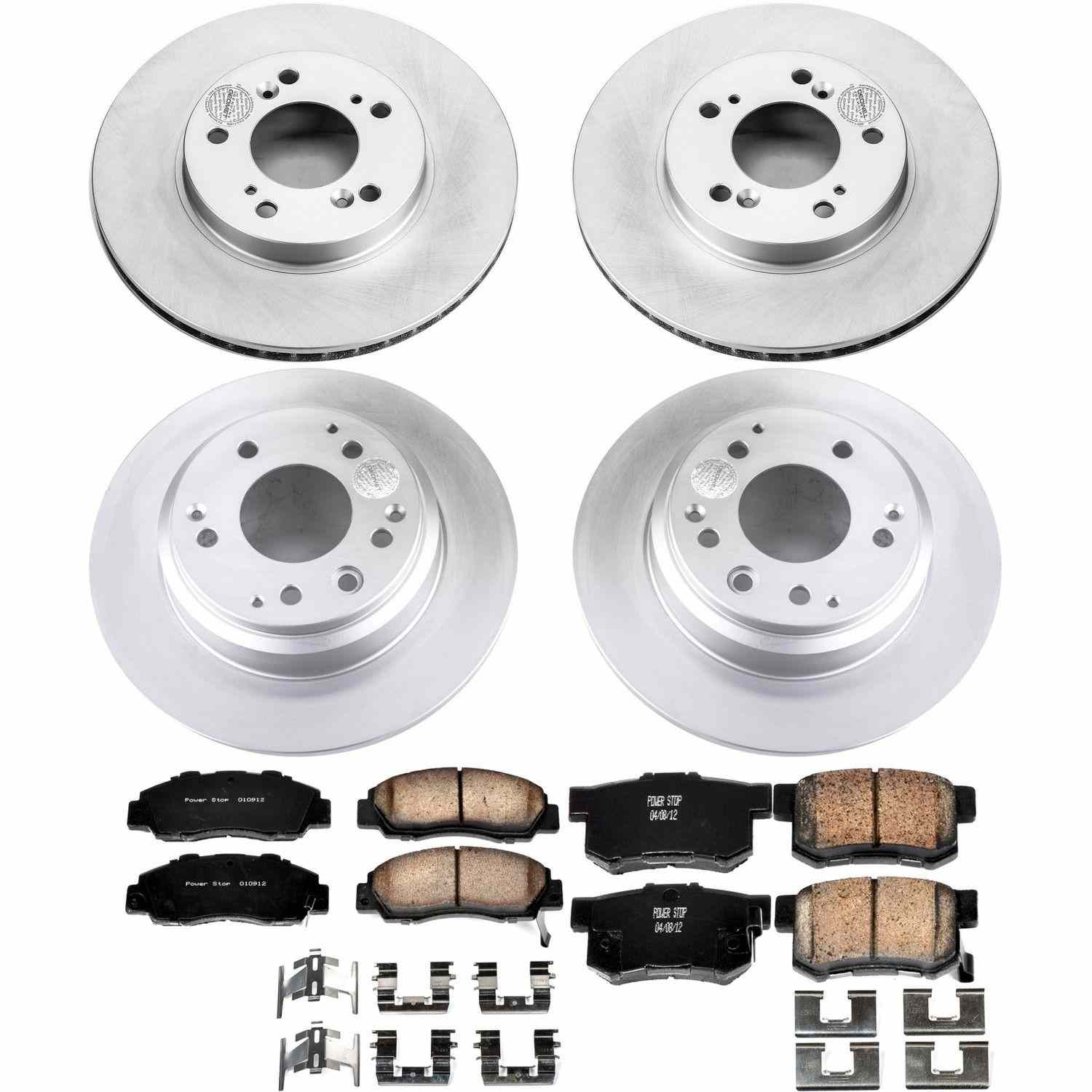 Power Stop 91-95 Acura Legend Front & Rear Z17 Evolution Geomet Coated Brake Kit
