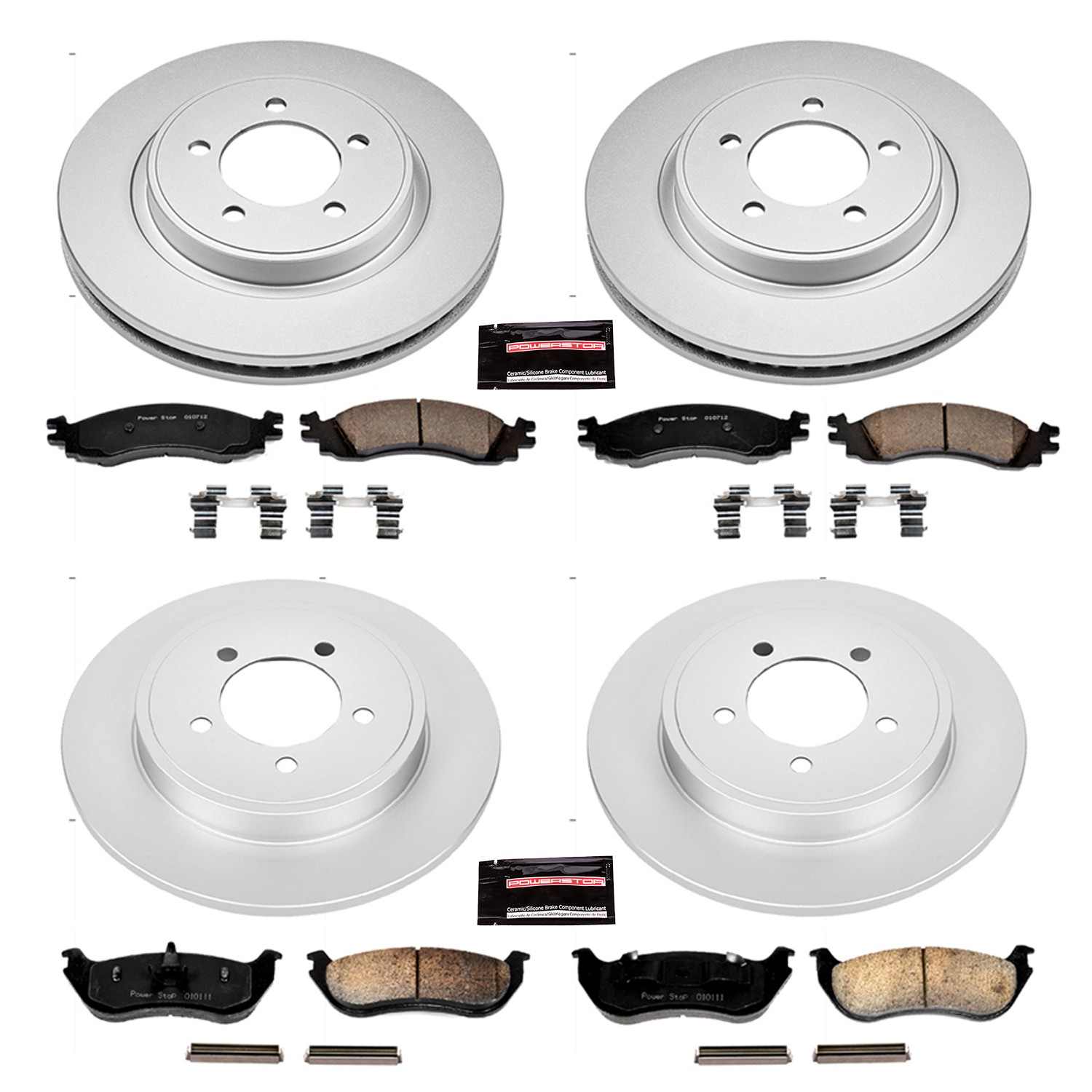 Power Stop 2006 Mercury Mountaineer Front & Rear Z17 Evolution Geomet Coated Brake Kit