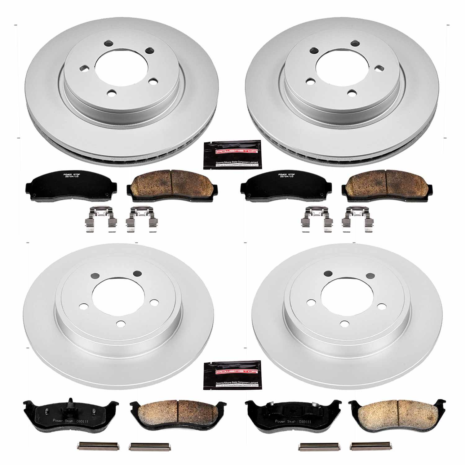 Power Stop 02-05 Ford Explorer Front & Rear Z17 Evolution Geomet Coated Brake Kit