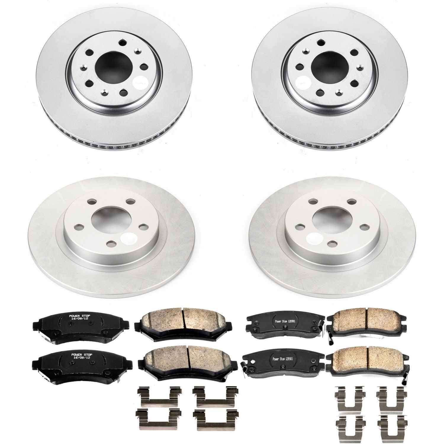 Power Stop 2004 Cadillac Seville Front & Rear Z17 Evolution Geomet Coated Brake Kit