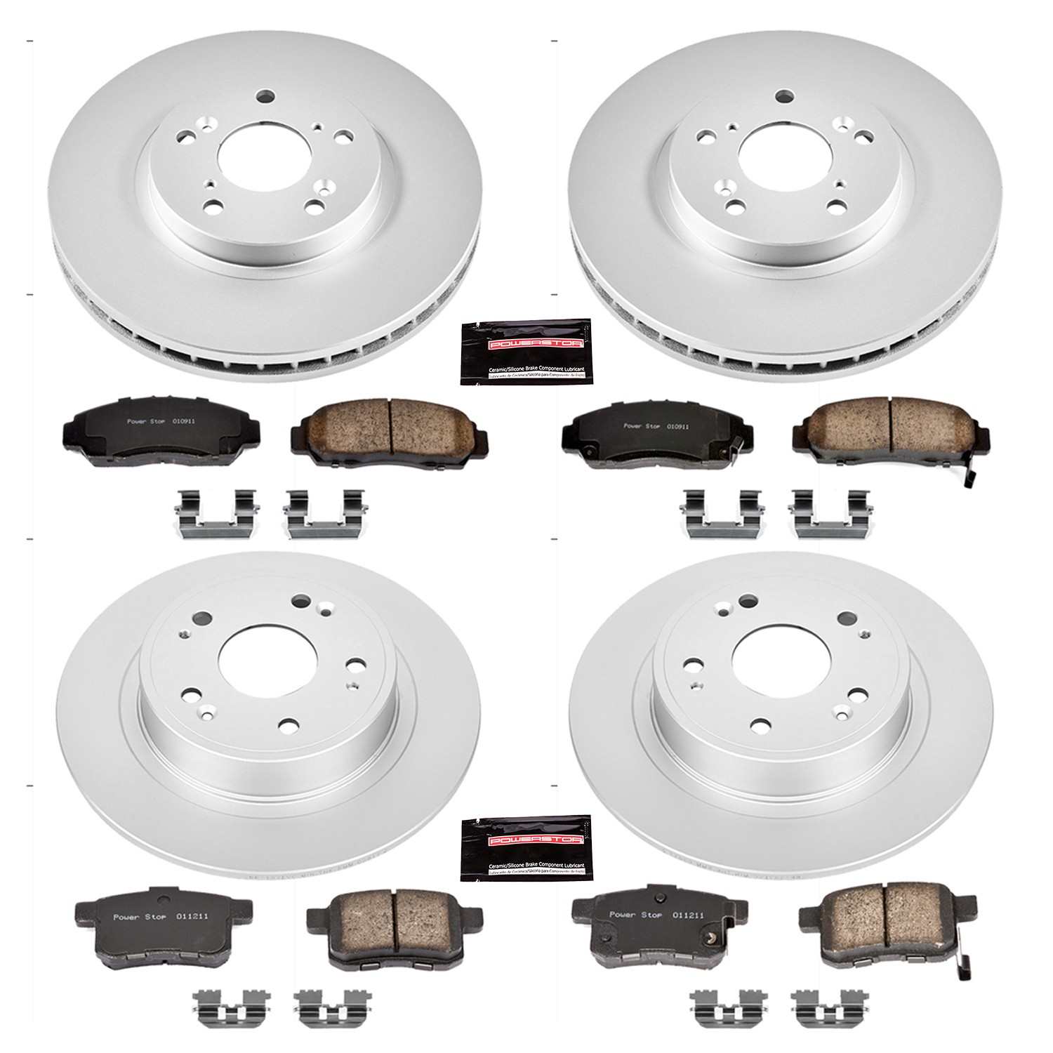 Power Stop 09-10 Acura TSX Front & Rear Z17 Evolution Geomet Coated Brake Kit