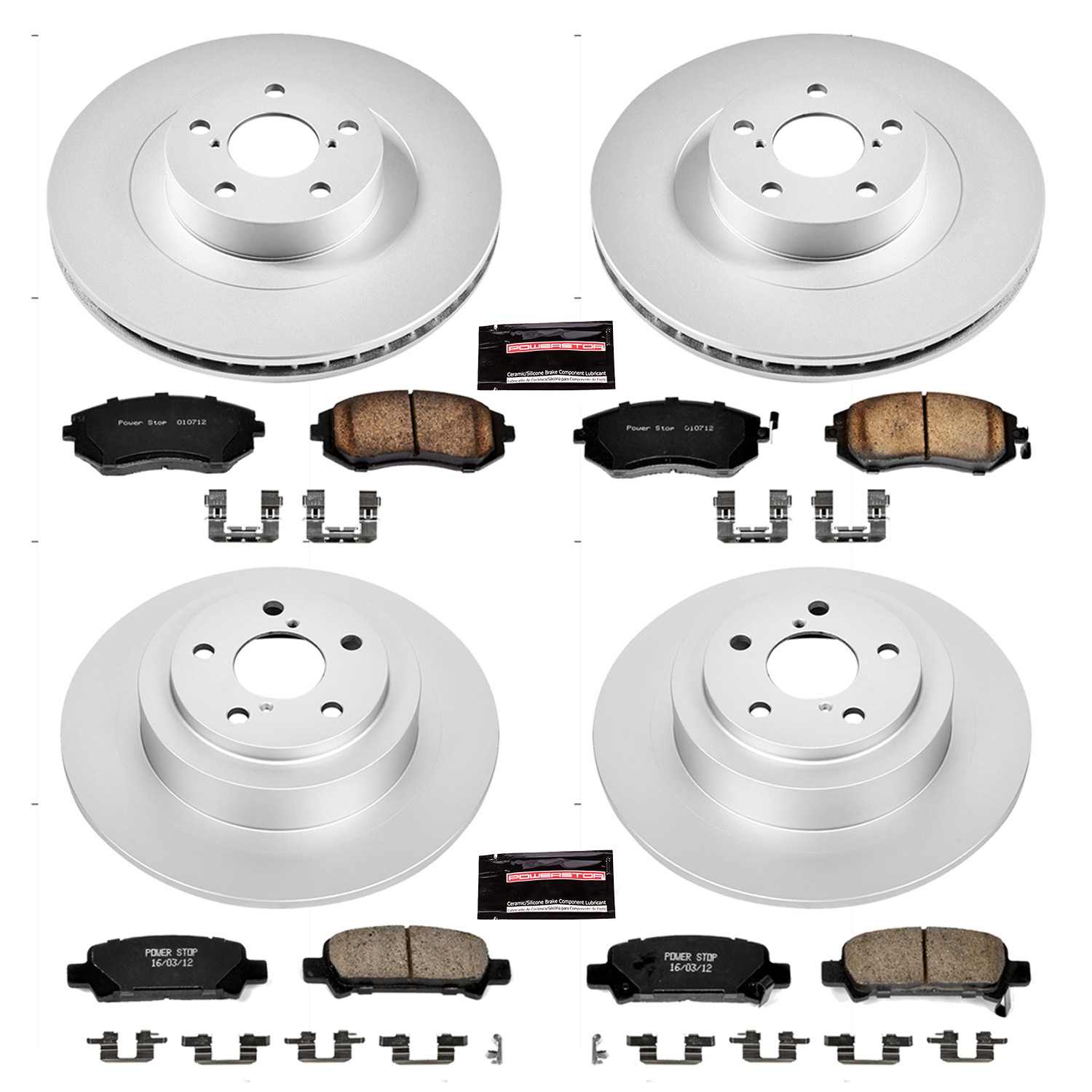 Power Stop 03-06 Subaru Baja Front & Rear Z17 Evolution Geomet Coated Brake Kit